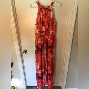 Brand: Eliza J Nordstrom | Floral Print Halter Maxi Dress | Size: 10 | Pink